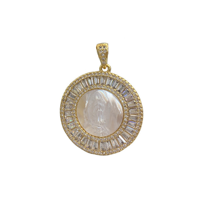 Regal Cameo & Sapphire Circle Pendants