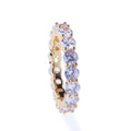 Single Row CZ Diamond Wedding Band Ring