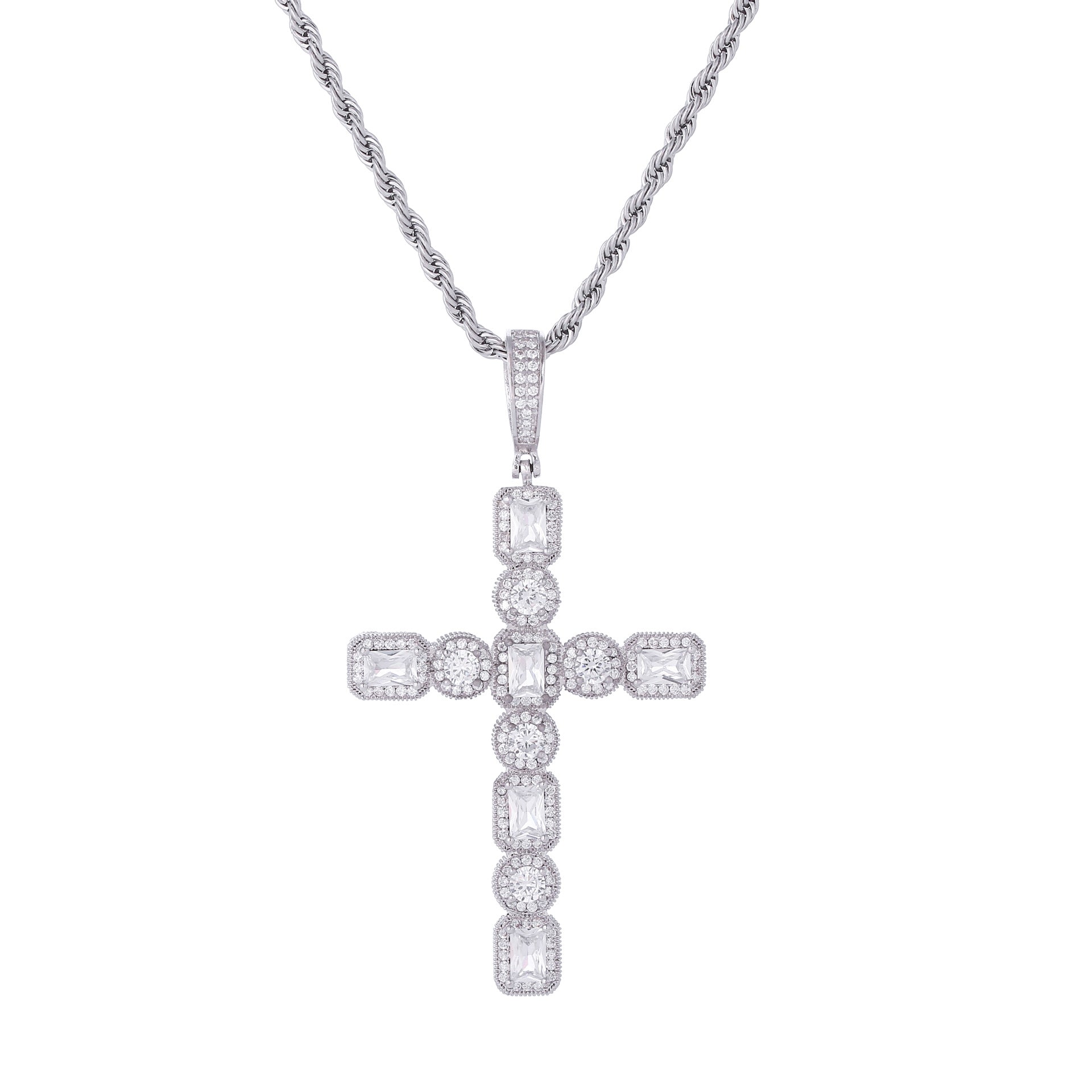 Geometric Crucifix Hip Hop Necklace