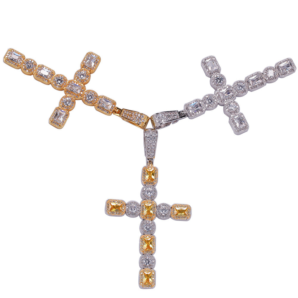 Geometric Crucifix Hip Hop Necklace