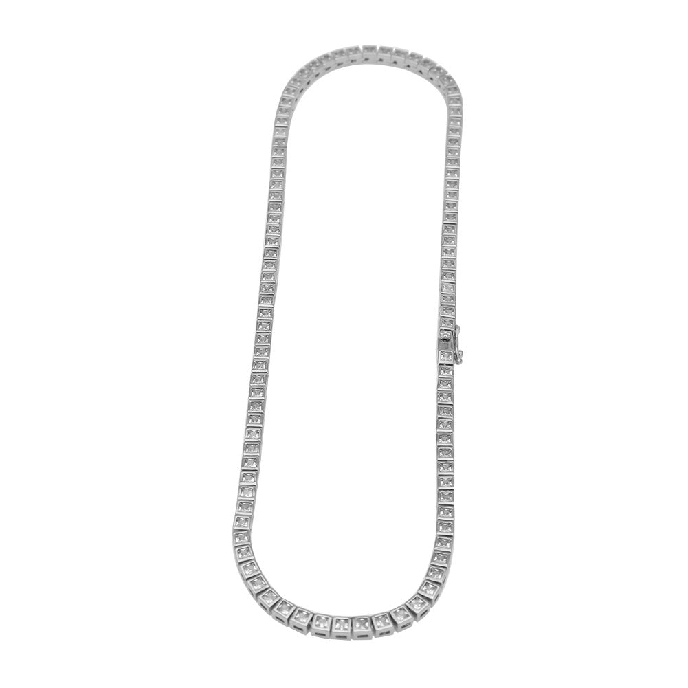 CZ Diamond Cube Box Chain Hip Hop Necklace