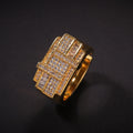 Abstract Criss Cross Embellished CZ Diamond Rings