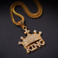 Crowned KING Monogram Hip Hop Necklace