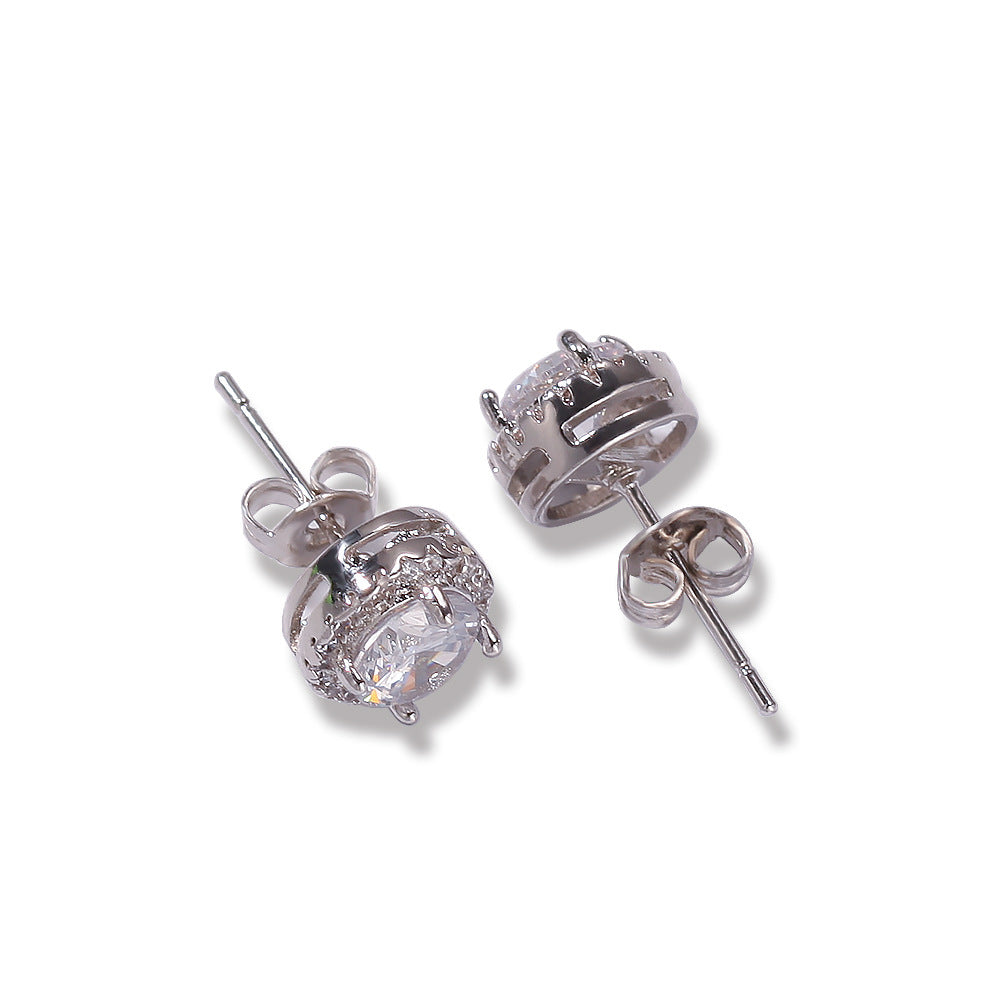 Zircon Diamond Ear Studs