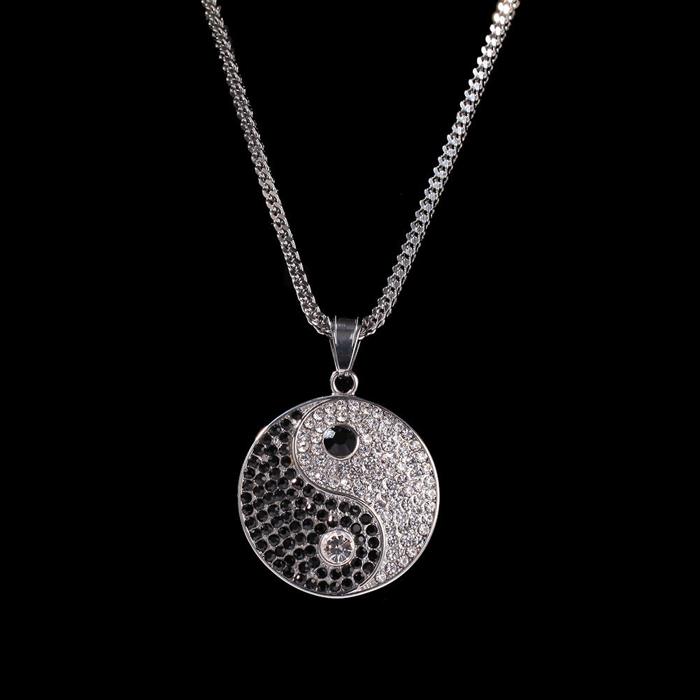 Yin & Yang Bling Dualism Hip Hop Necklace