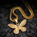 Decorated Butterfly Pendant Necklace