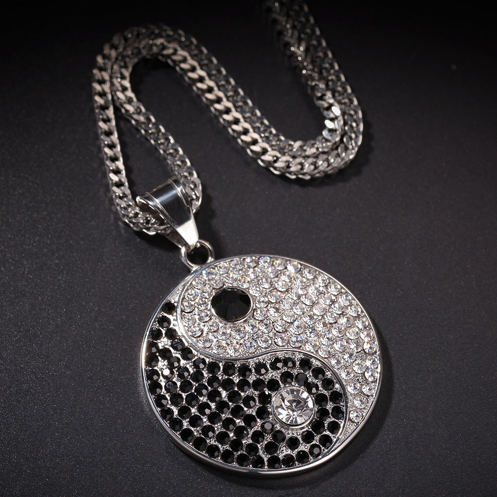 Yin & Yang Bling Dualism Hip Hop Necklace