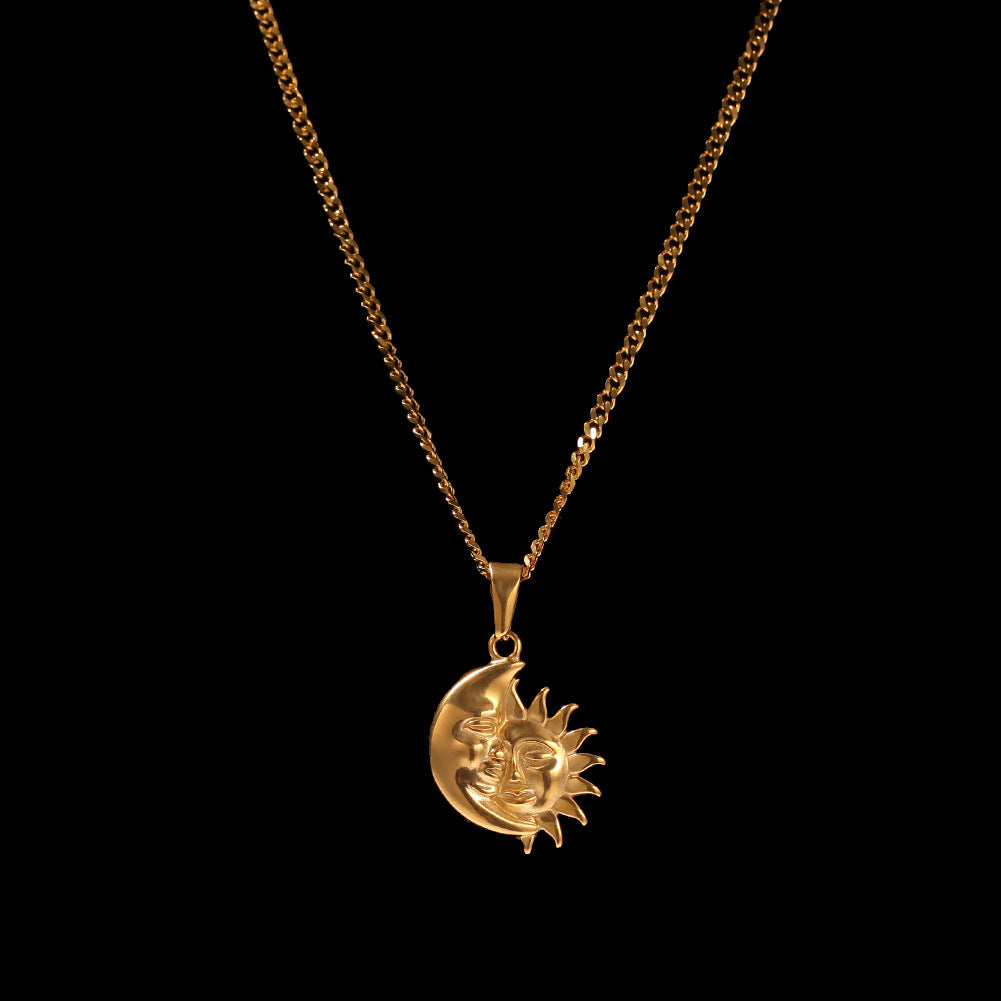 Sun & Moon's Embrace Pendant Necklace