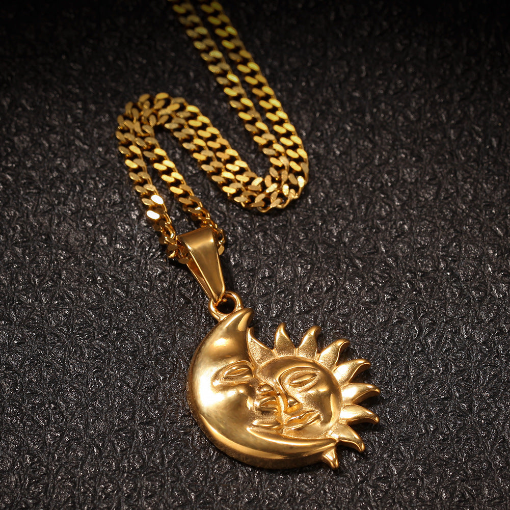 Sun & Moon's Embrace Pendant Necklace