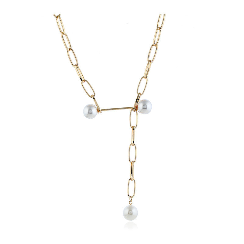 Gold & Silver-Tone Mother-of-Pearl Chain Necklace