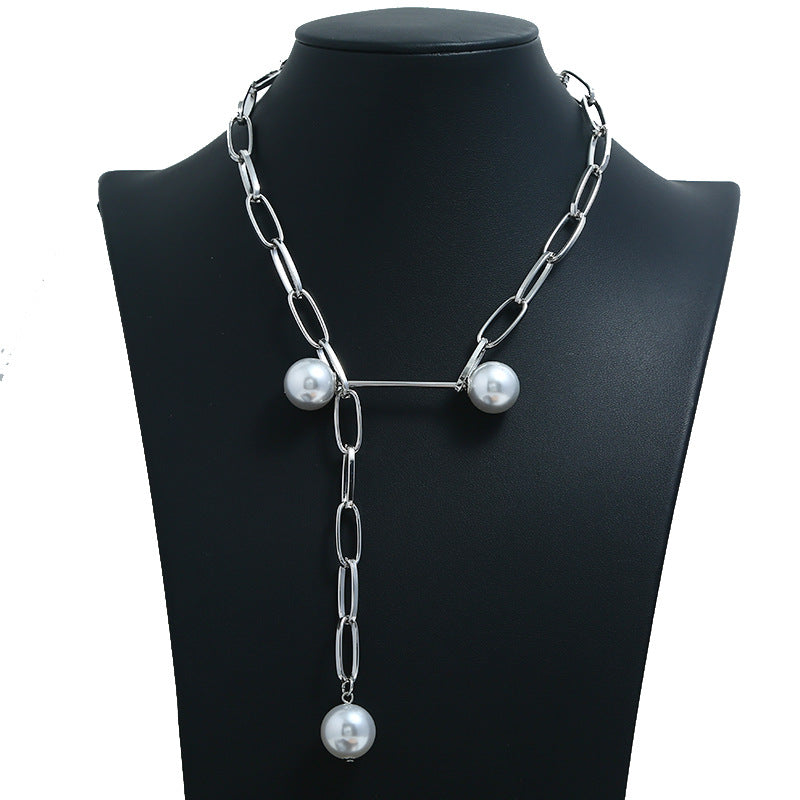 Gold & Silver-Tone Mother-of-Pearl Chain Necklace