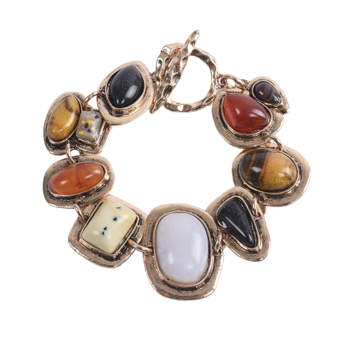 Cushioned Geometric Stone Bracelet