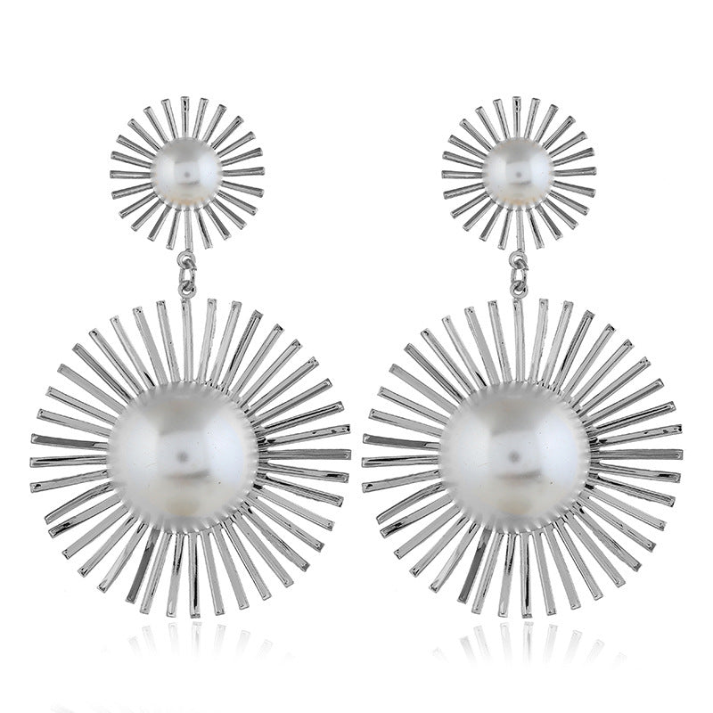 Be-Dazzled Mother-Of-Pearl Exaggerated Earrings