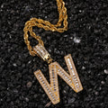 English Alphabet Pendant Twist Chain Rapper Necklace