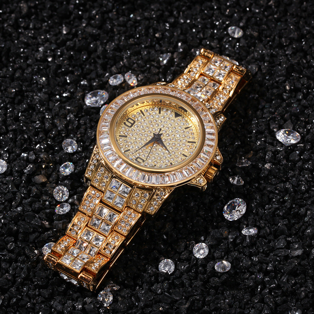 Men's Hip Hop Luxury CZ Diamond Watch