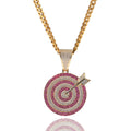 Bulls-Eye Pendant Hip Hop Necklace