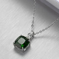 Nude CZ Seaweed Green Nude Pendant Necklace