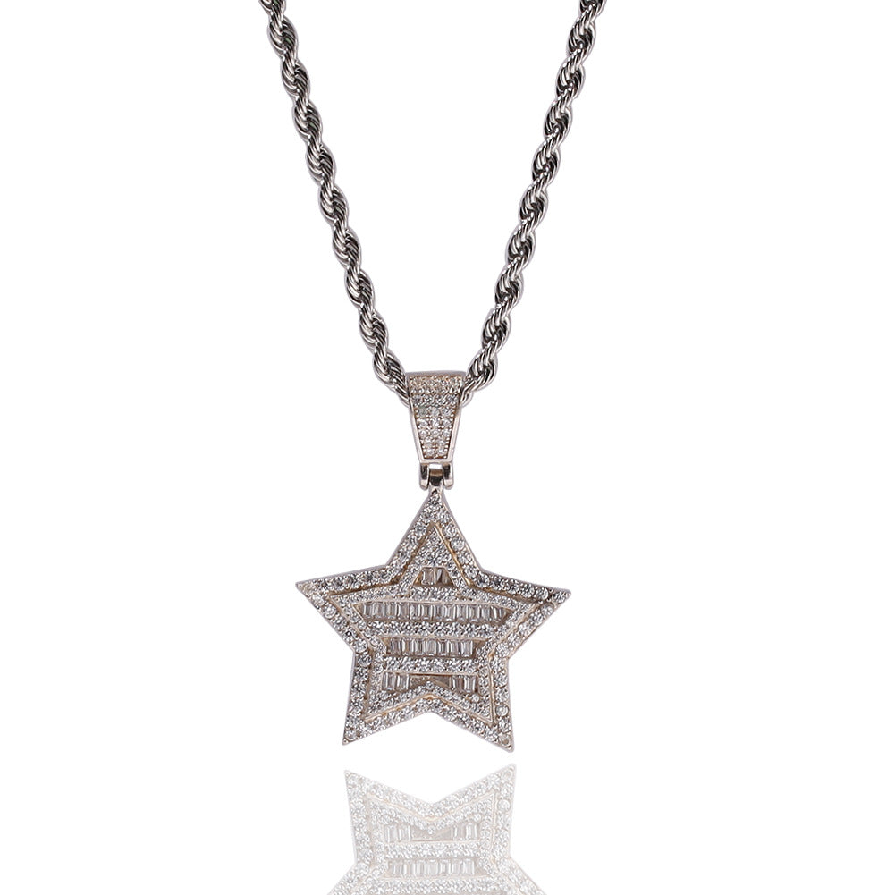 Embellished Dazzling Star Pendant Necklace