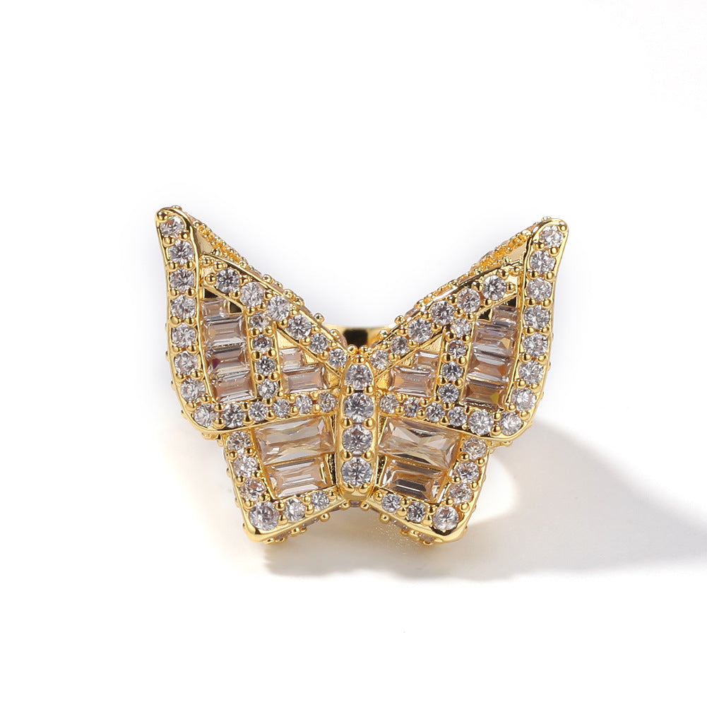 Embellished Butterfly Ring