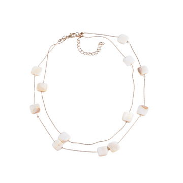 Double Layered Geometric Short Necklace