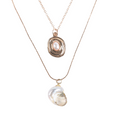 Seashell Meets Pearl Double Necklace