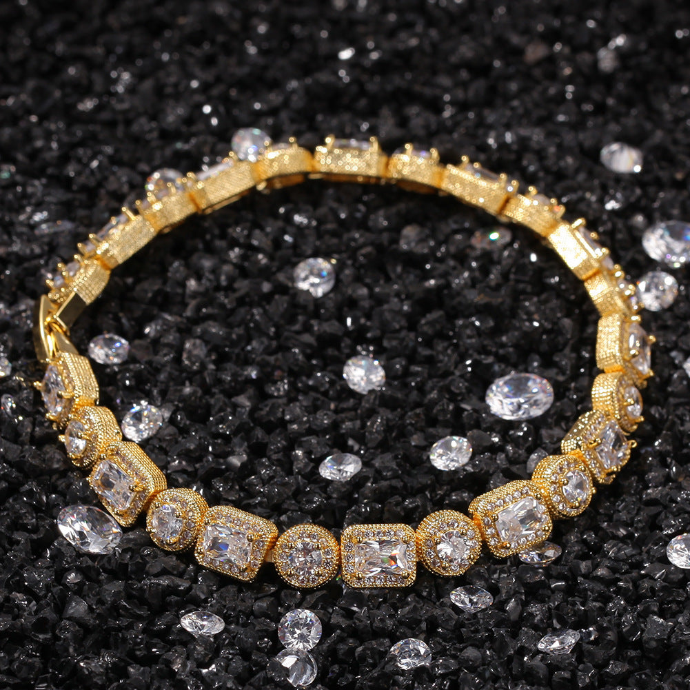 Geometric CZ Diamond Bracelet