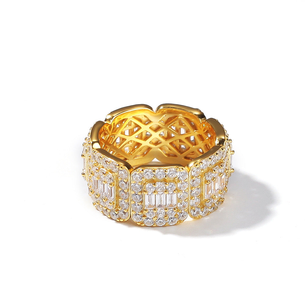 CZ Diamond Encrusted Hip Hop Bling Ring