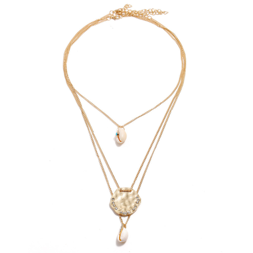 Coral Simplicity Multi-Layered Trinity Chain Necklace