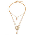 Coral Simplicity Multi-Layered Trinity Chain Necklace