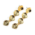 Linked Gold Plates Dangle Earrings