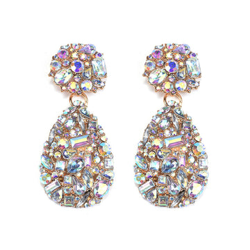 NEW 2020 Rhinestone Cluster Pendant Earrings Statement Piece Jewelry