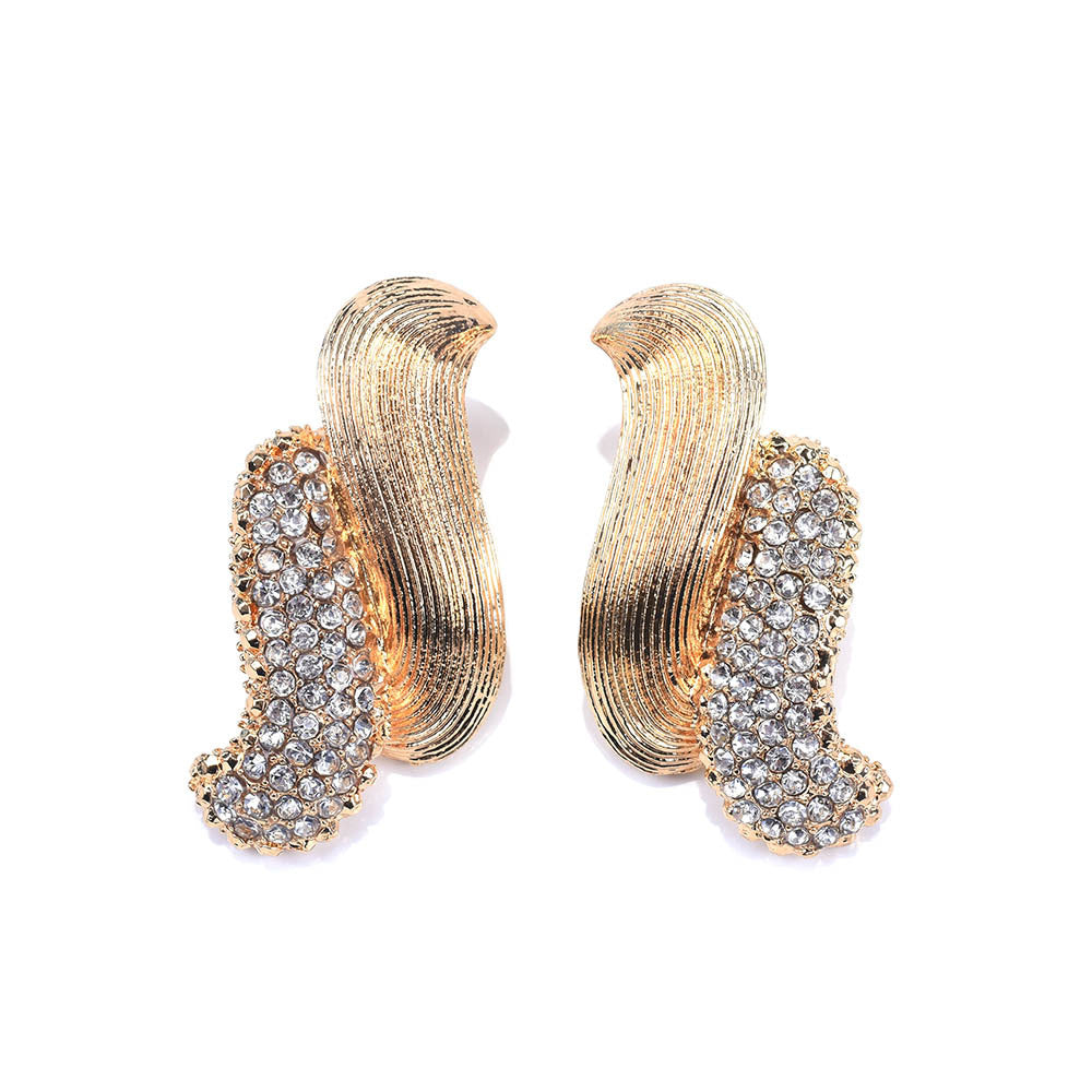 NEW Abstract Rhinestone Earrings