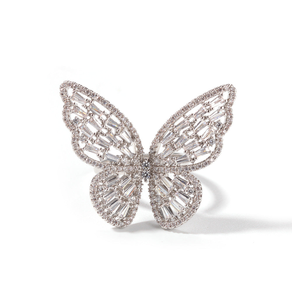 Embellished Butterfly Ornament Ring