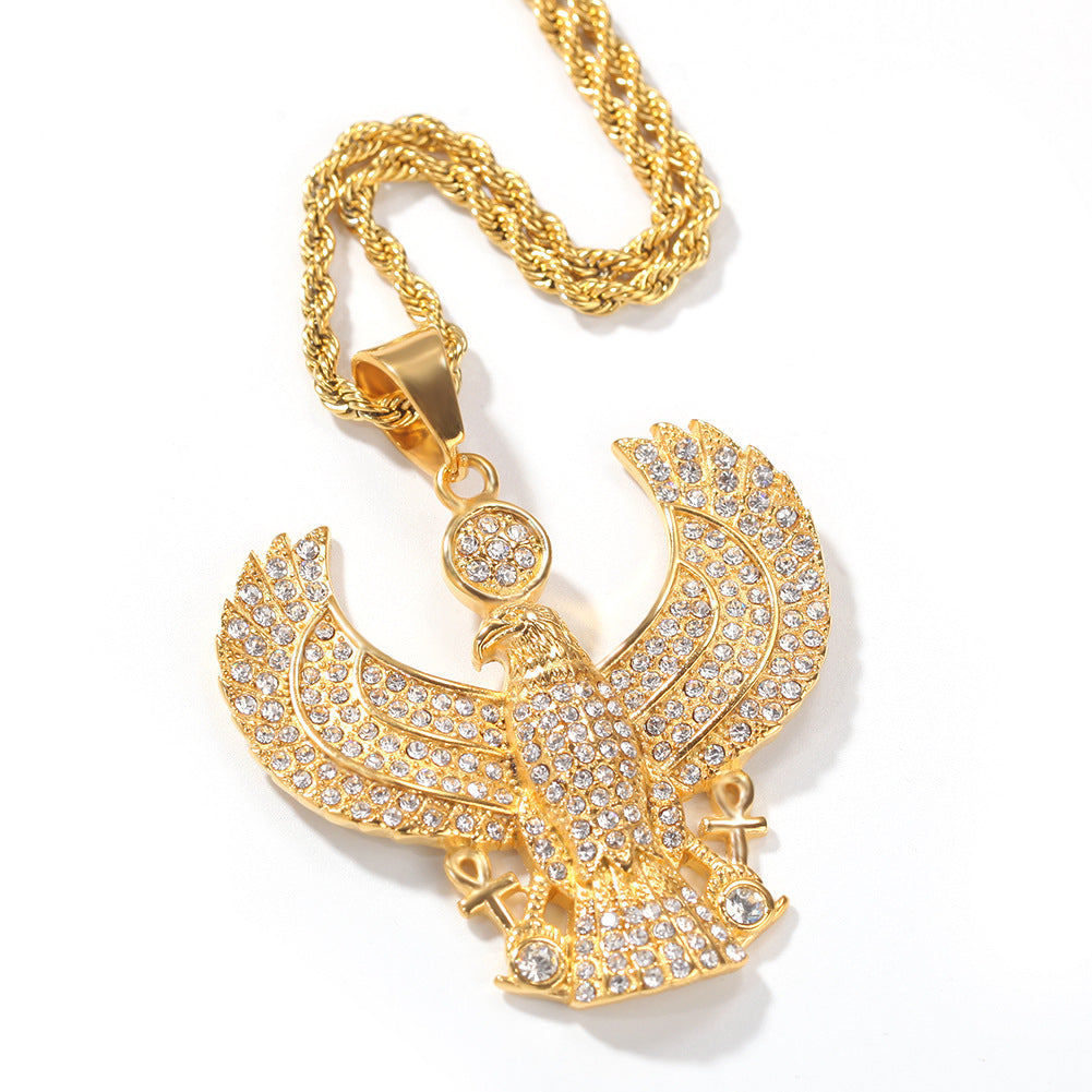 Guardian of the Skies Embellished Eagle Pendant Necklace