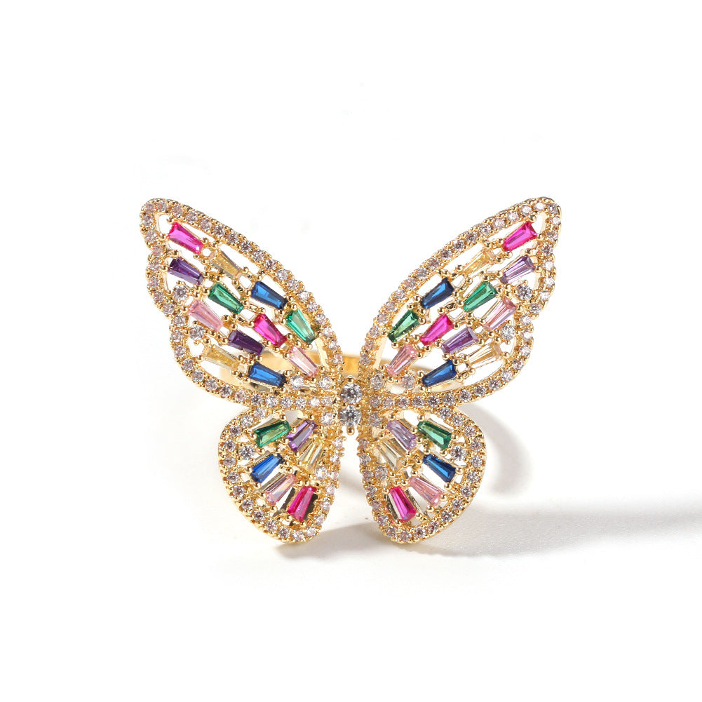 Embellished Butterfly Ornament Ring