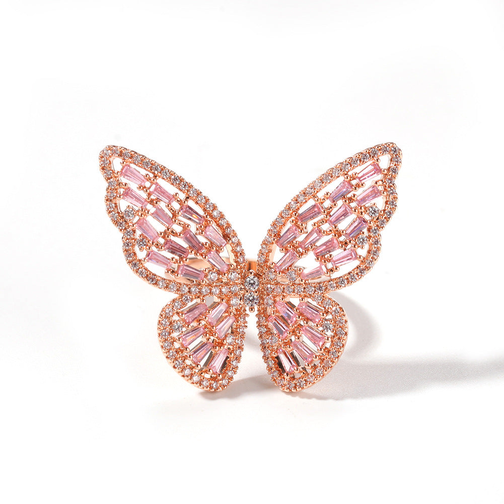 Embellished Butterfly Ornament Ring