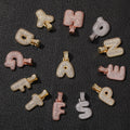 Puffy Alphabet Letter Pendant Necklace