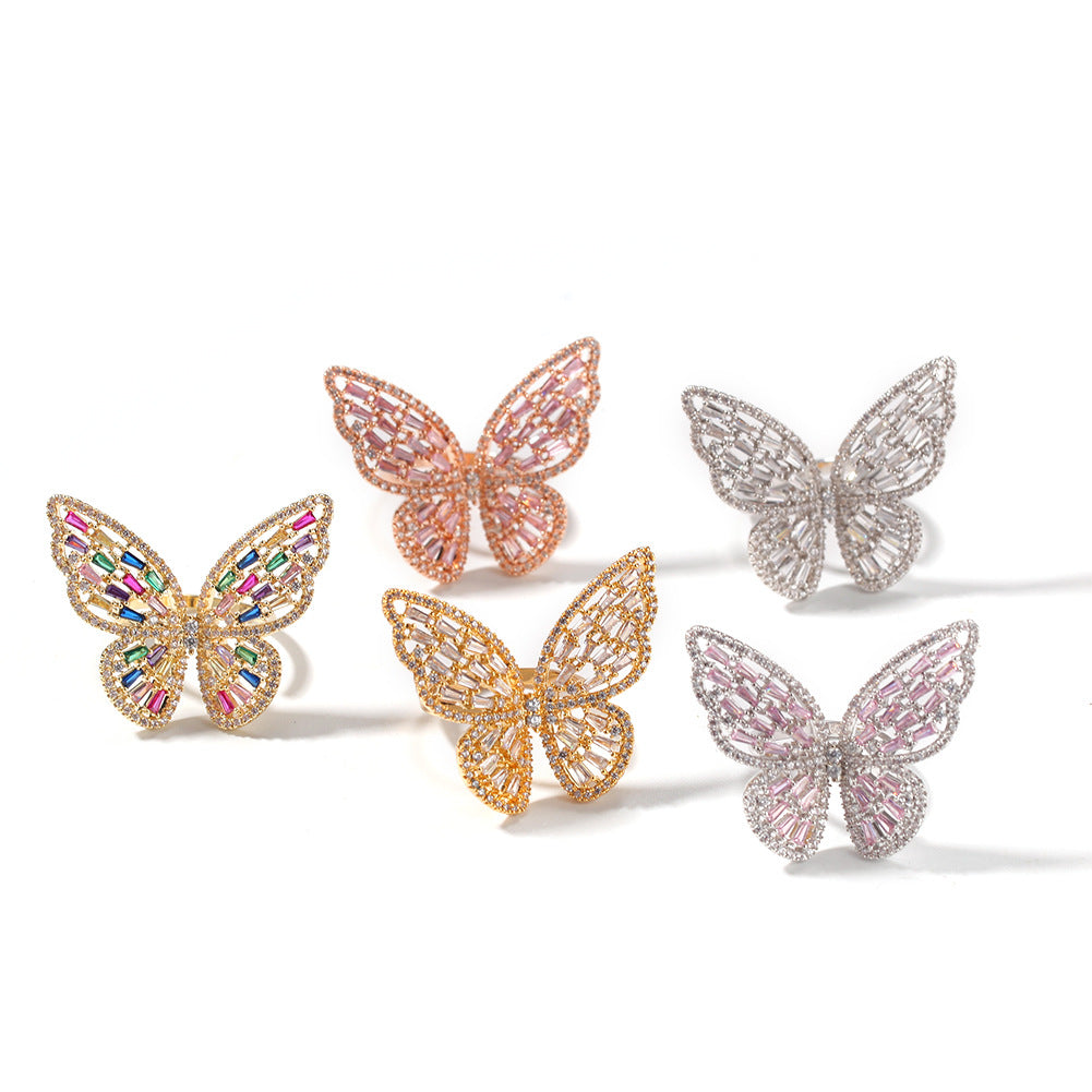 Embellished Butterfly Ornament Ring