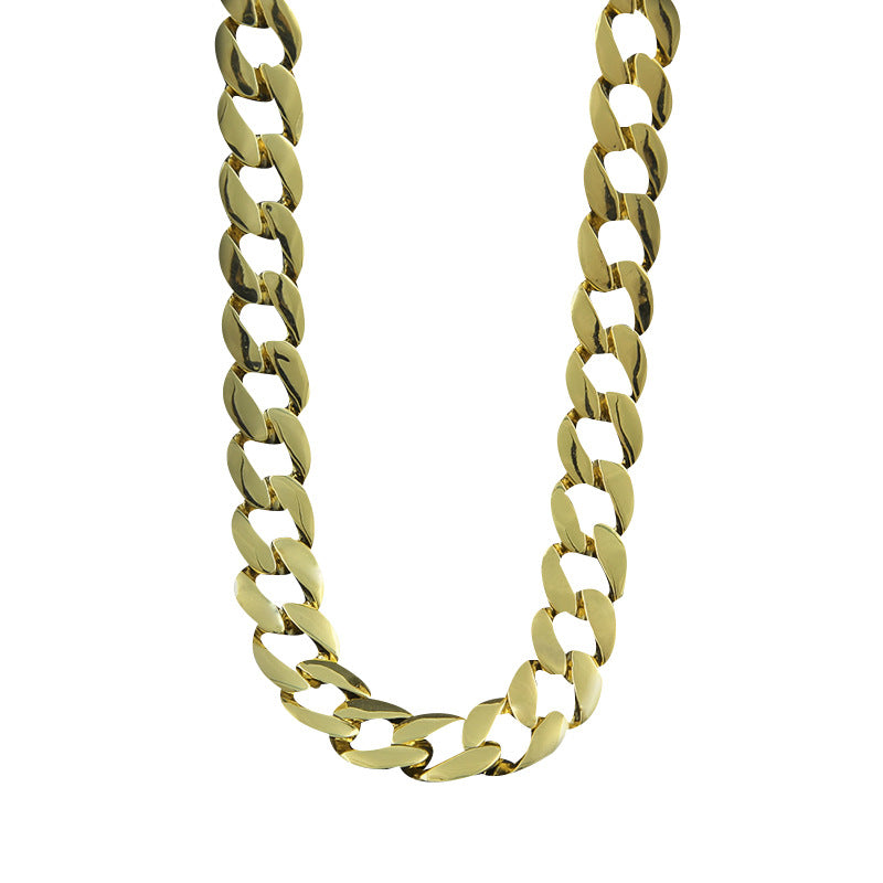 Gloss Finished Cuban Chain Hip Hop Necklace