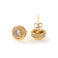 CZ Diamond Embellished Hip Hop Stud Earrings