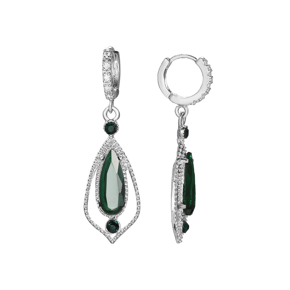 Platinum-Tone Teardrop Earrings