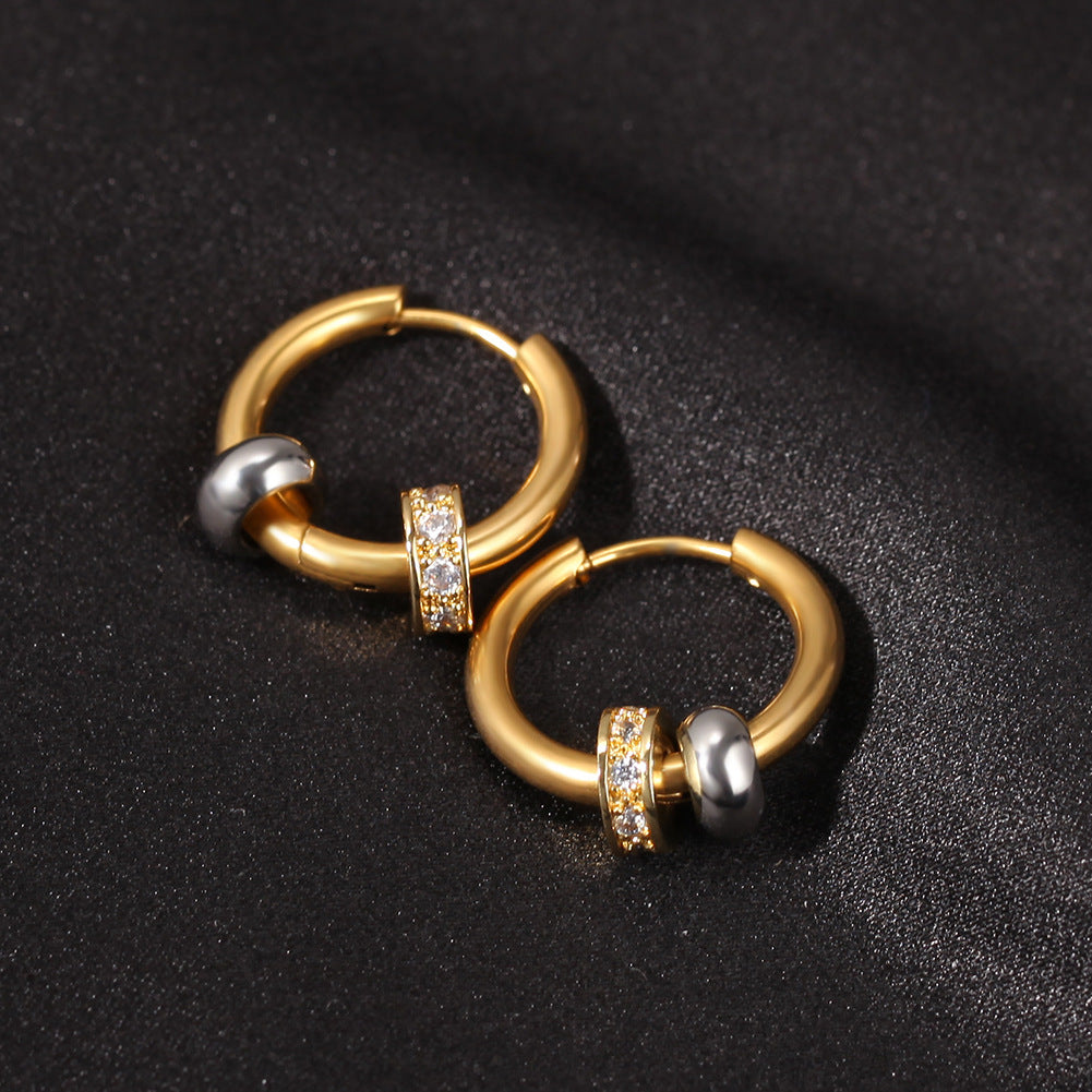 Embellished Geometric Hoop Earrings