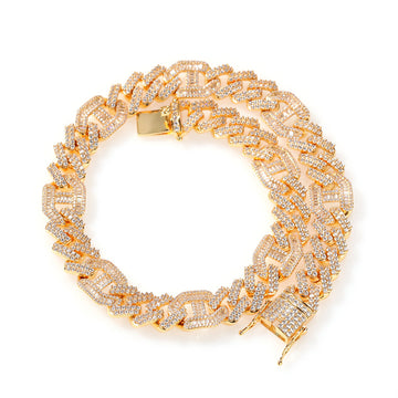 Sparkling 3:1 Cuban Chain Necklace