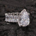 Teardrop CZ Diamond Ring