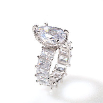 Teardrop CZ Diamond Ring