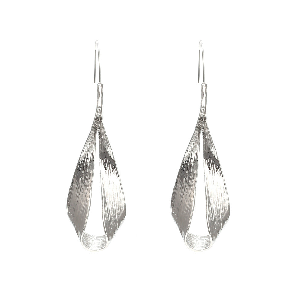 Vintage Gold & Silver Toned Teardrop Earrings