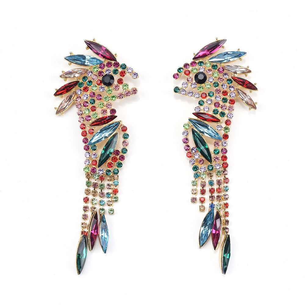 NEW 2020 Cute Crystal Dragon Tassel Earrings