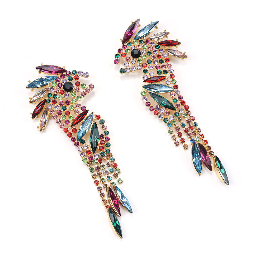 NEW 2020 Cute Crystal Dragon Tassel Earrings