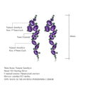 Viola Amethyst Cascade Earrings - Green Accents