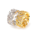 CZ Diamond Encrusted Seamless Arrow Ring